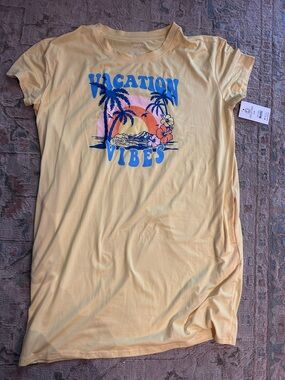 Vacation Vibes Yellow Graphic Women's Dress